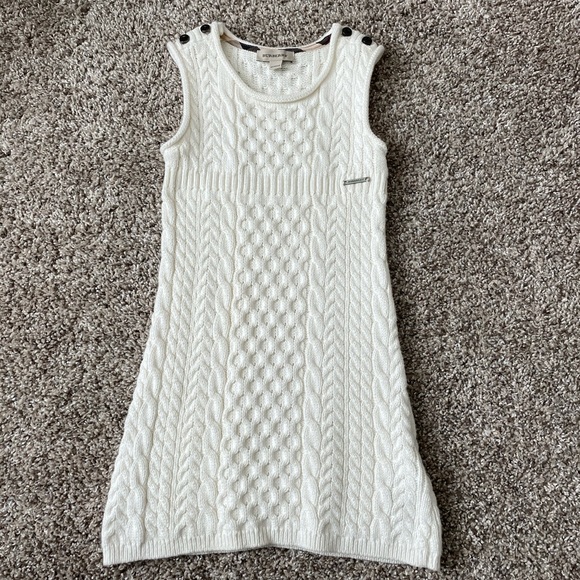 Burberry Other - Burberry white knit shift dress toddler size 4